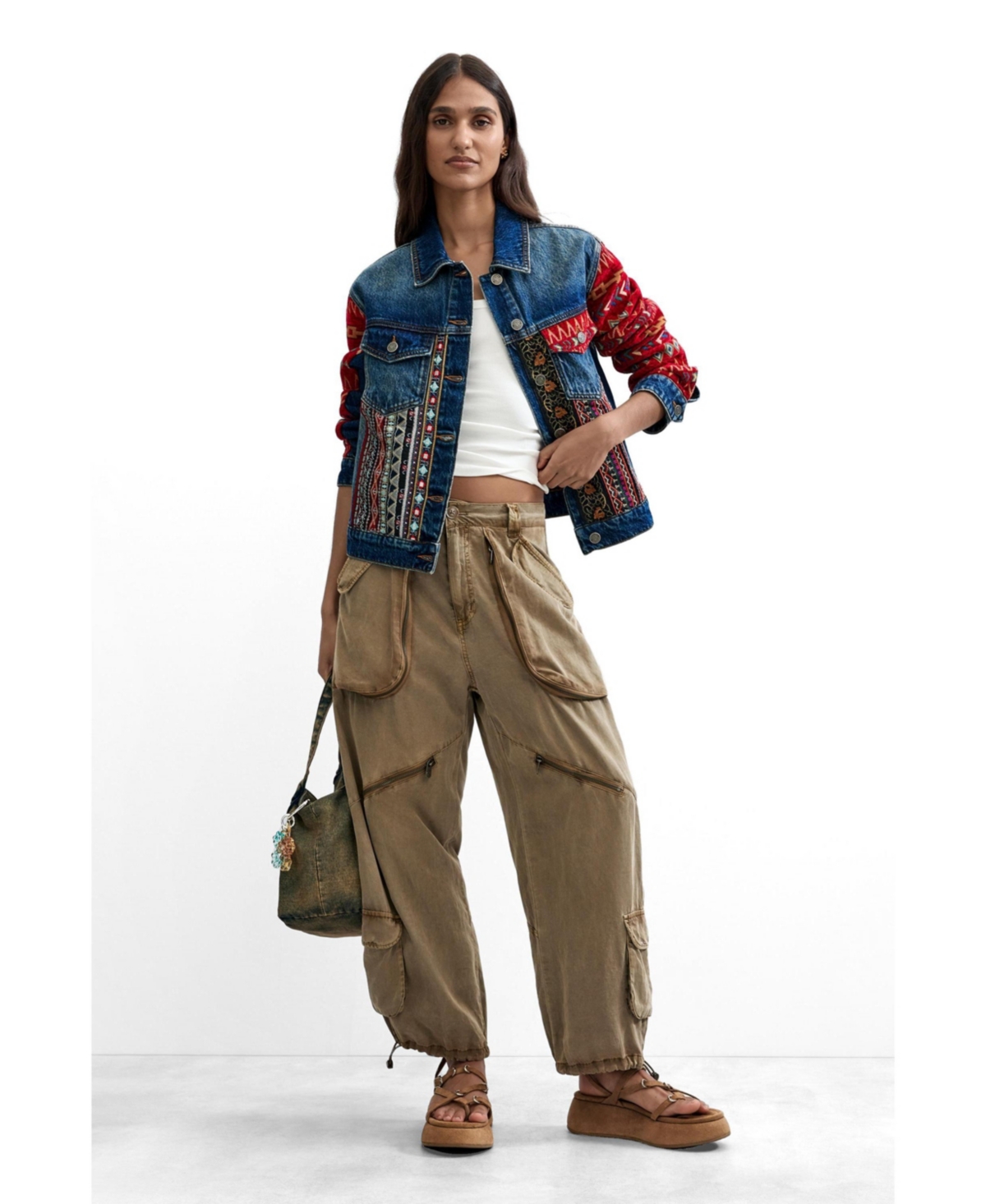 Desigual Women's Ethnic denim jacket