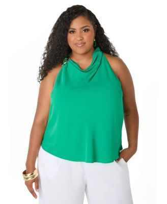 Women's Embellished Cowl Neck Top