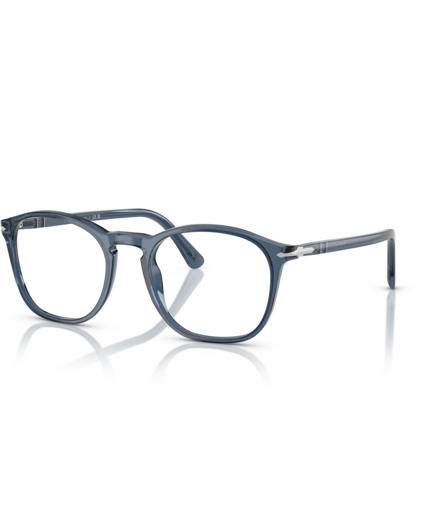 Мужские очки Persol Eyeglasses, PO3007VM, цвет: Прозрачный джинсовый синий — фото 1