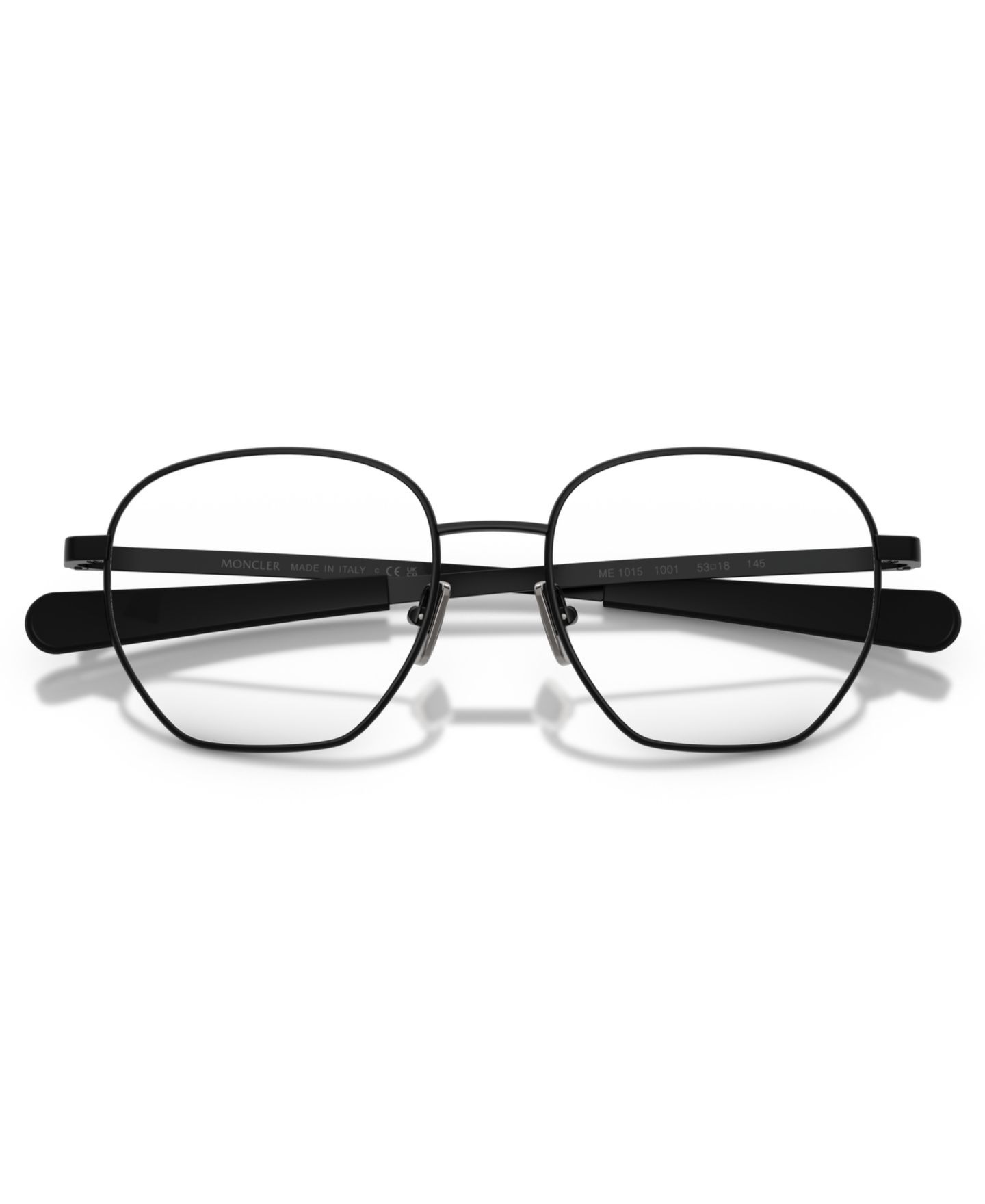 Очки Moncler Unisex Oval Metal ME1015 Eyeglasses, цвет: Матовый чёрный — фото 6