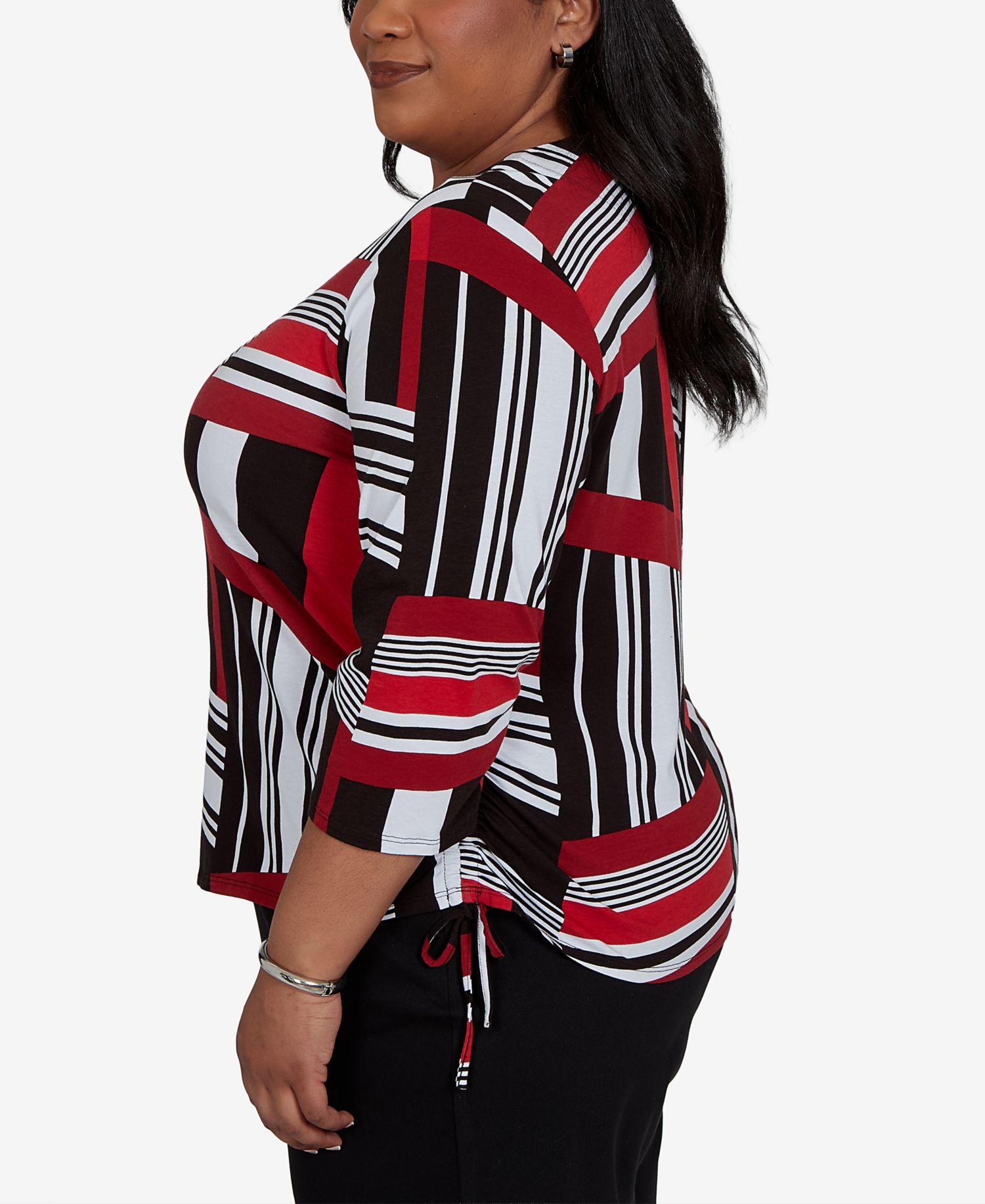 Plus Size Slashed Glass Knit Top