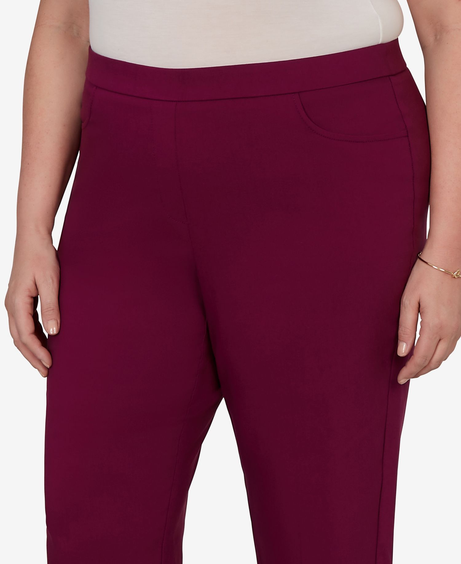 Plus Size Colored Allure Stretch Short Length Pants
