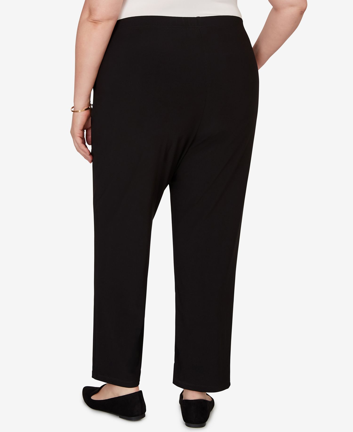 Plus Size Soft Crepe Short Length Pants