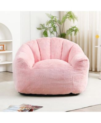 Bean Bag Sofa Chair with Armrests Stuffed High-Density Foam