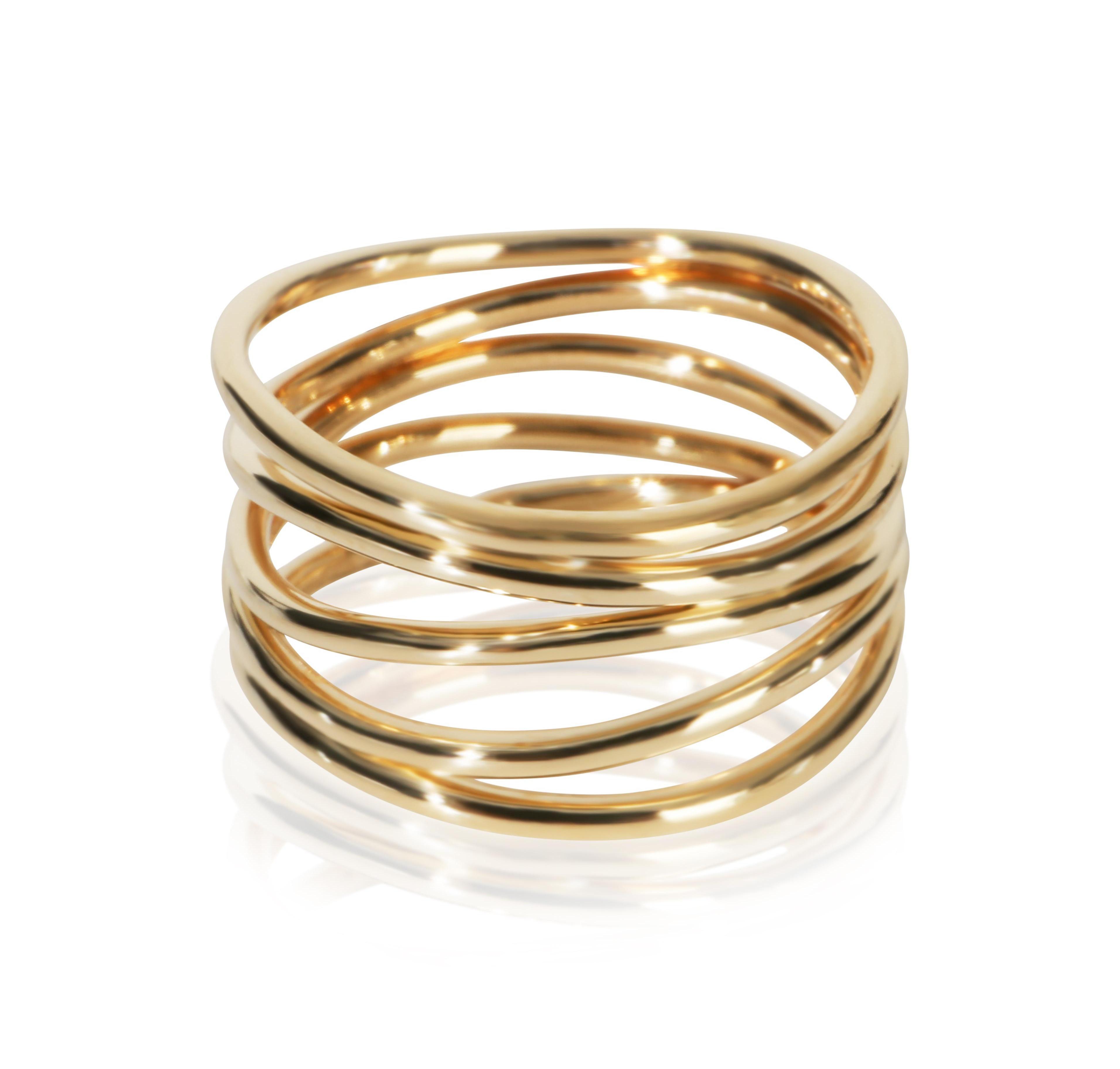 Pre-Owned Tiffany & Co Yellow Gold Elsa Peretti Wave Ring