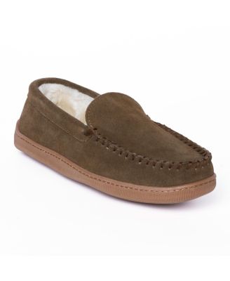 Men's Suede Pile Lined Hardsole Venetian Slippers