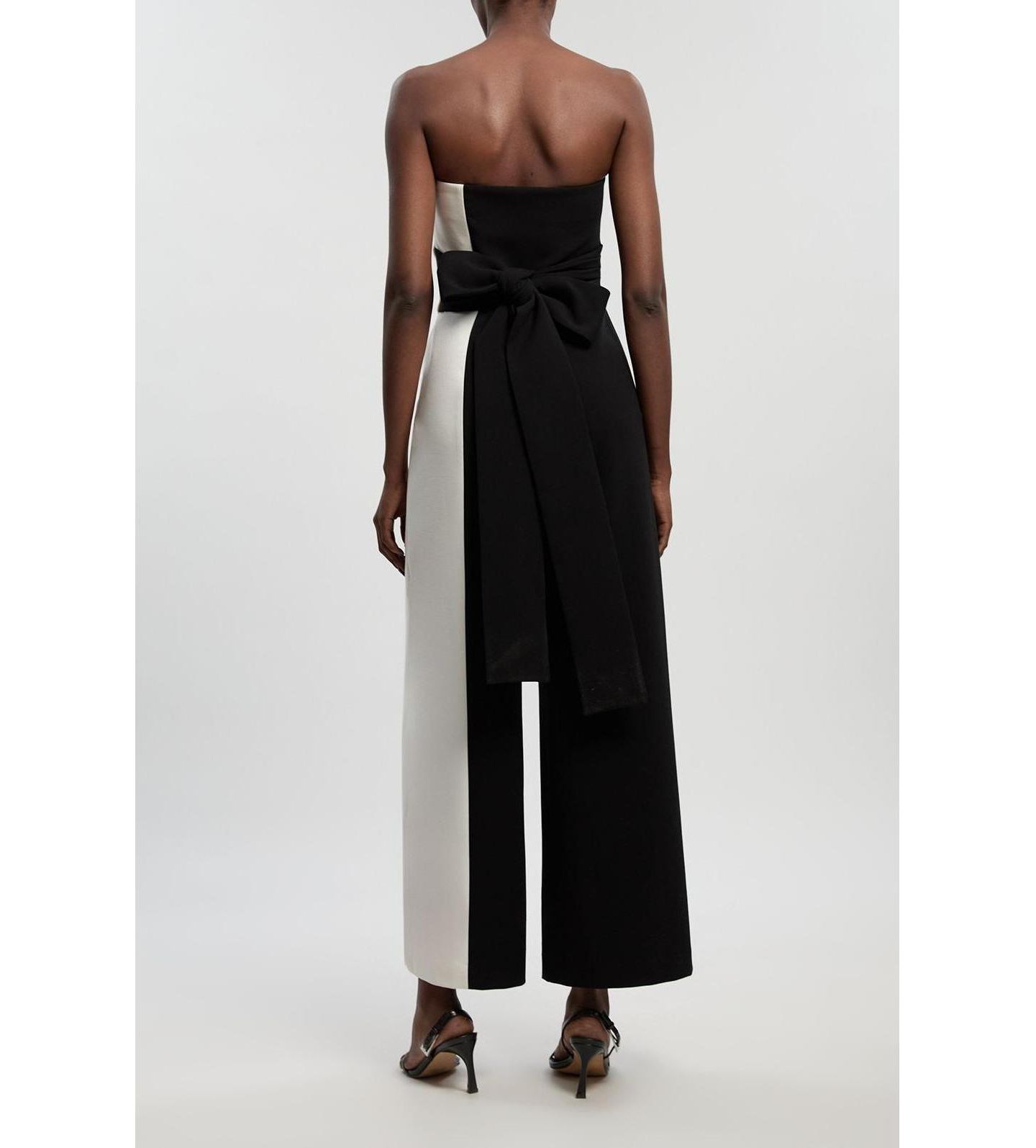 Женский комбинезон Karen Millen Soft Tailored Bandeau Jumpsuit, цвет: Mono — фото 4