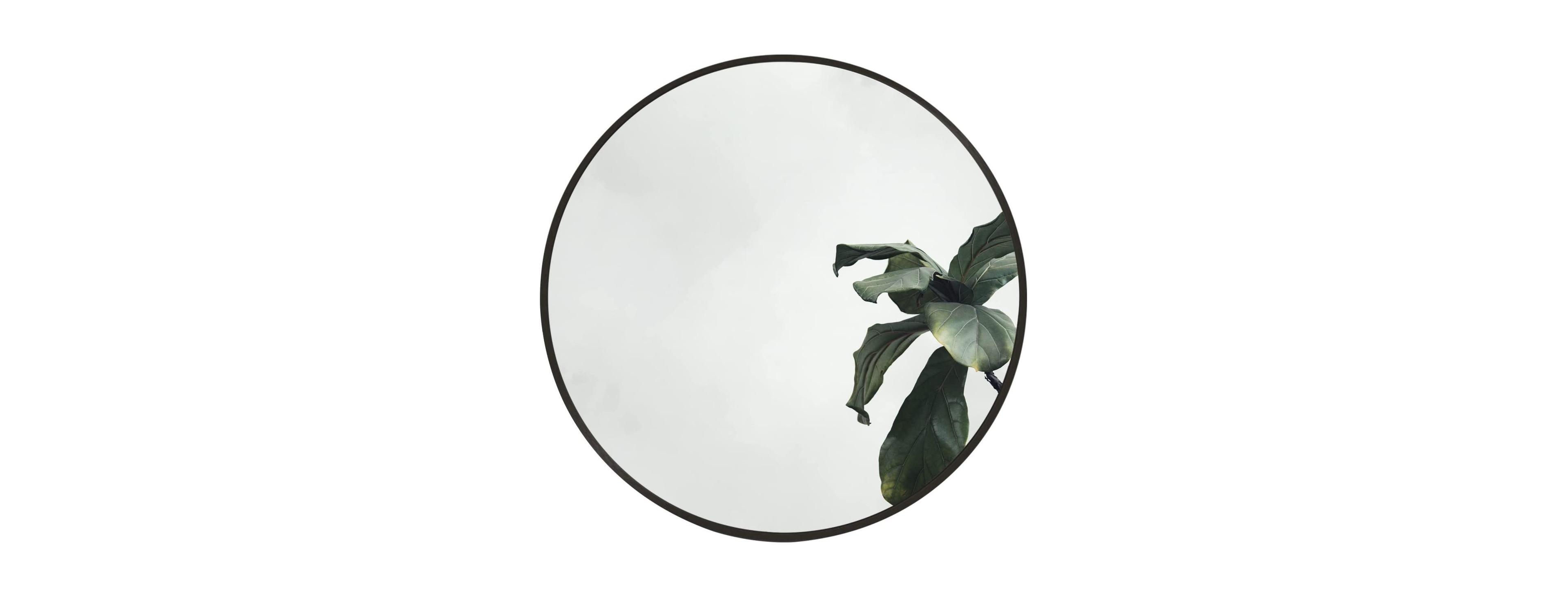 Laoties Round Wall Mirror, Modern Metal Decorative Accent Mirror for Bathroom, Entryway and Living Room