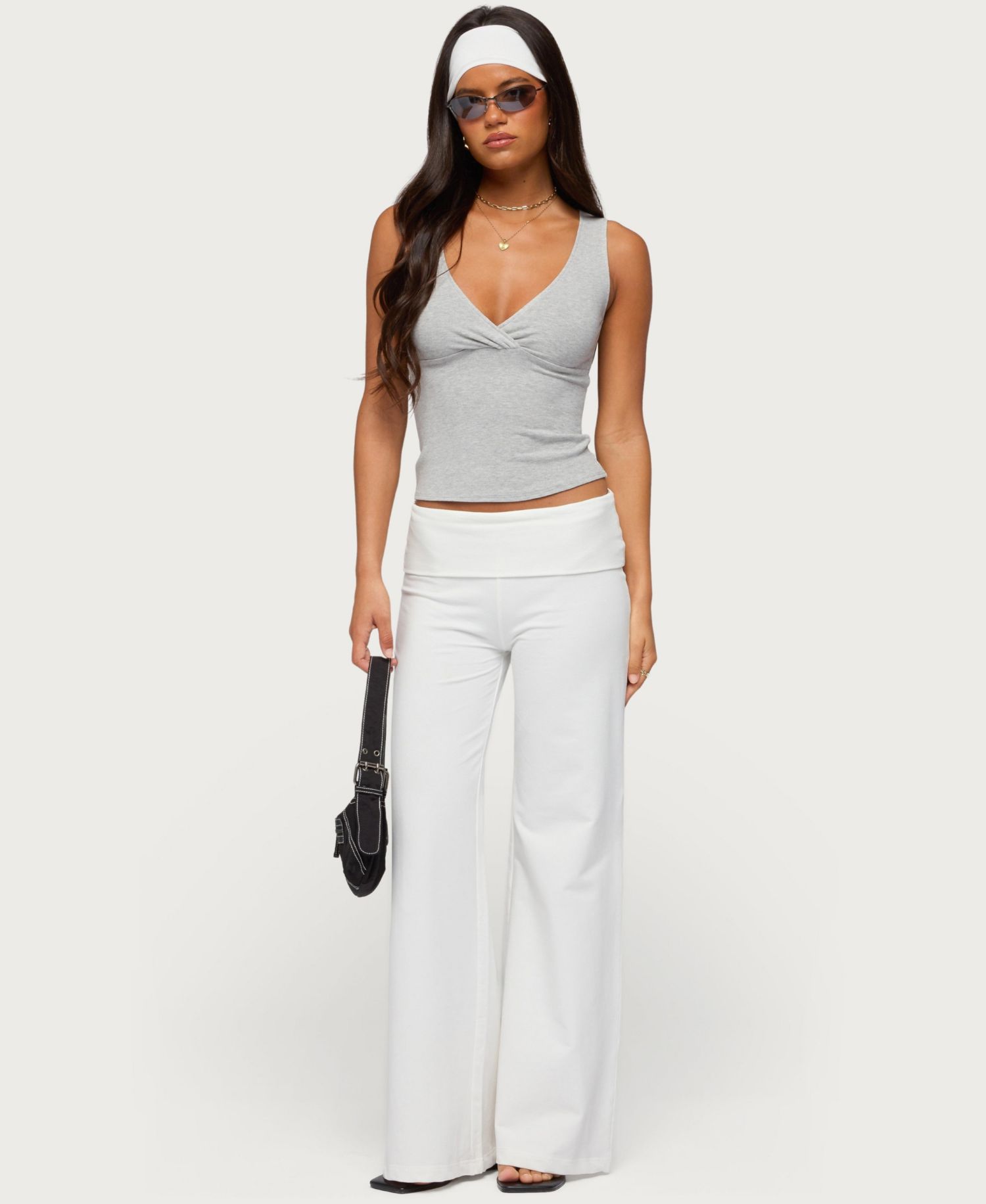 Women's Lalisa V Neck Ribbed Tank Top