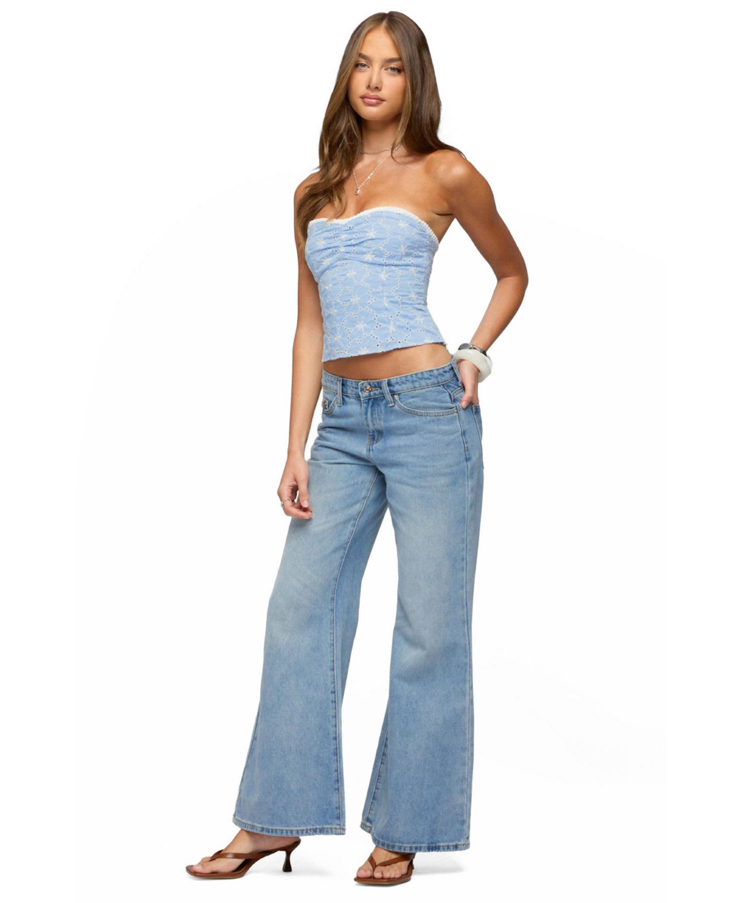 Women's Zeffey Strapless Eyelet Corset
