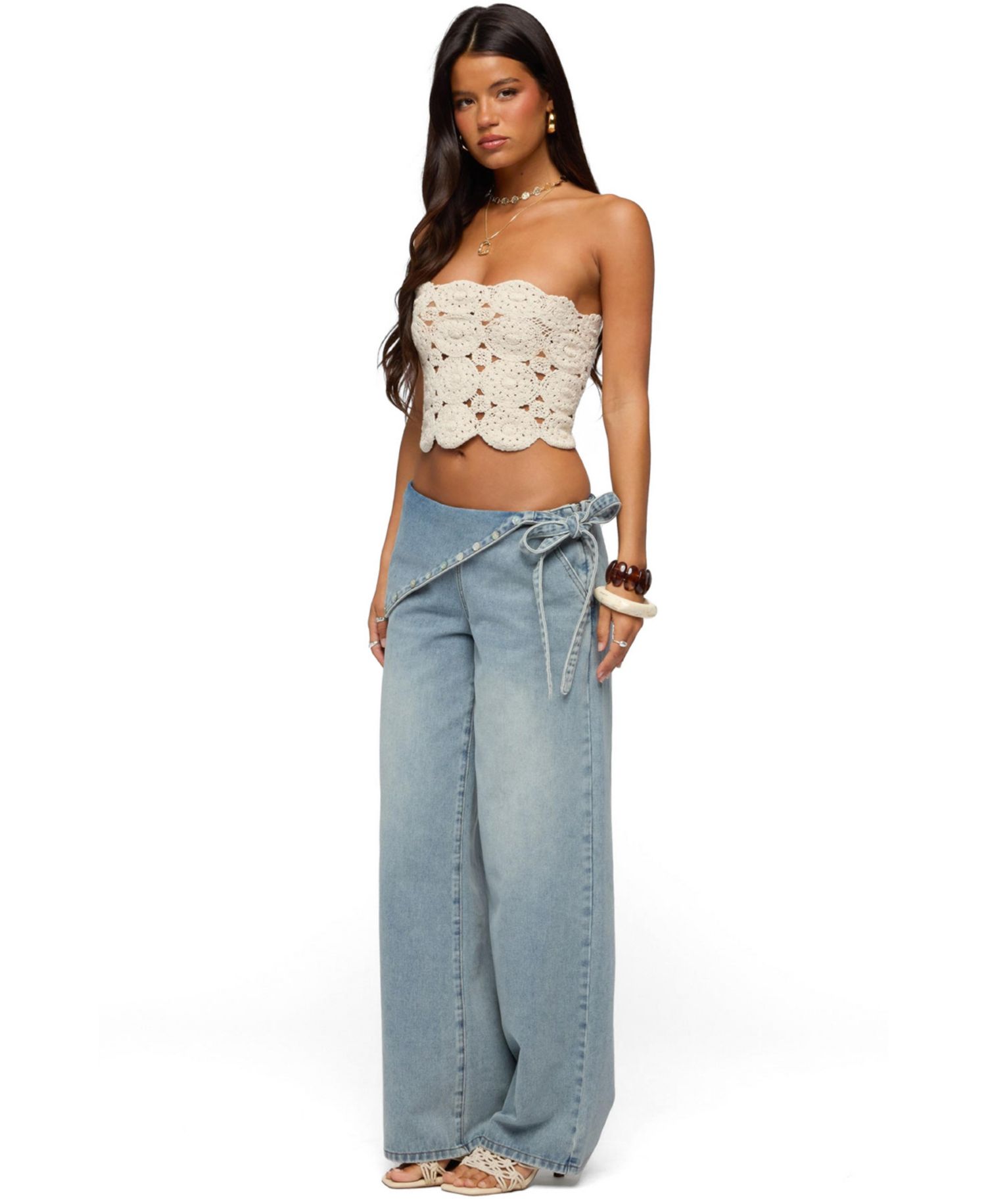Women's Laurin Crochet Strapless Top