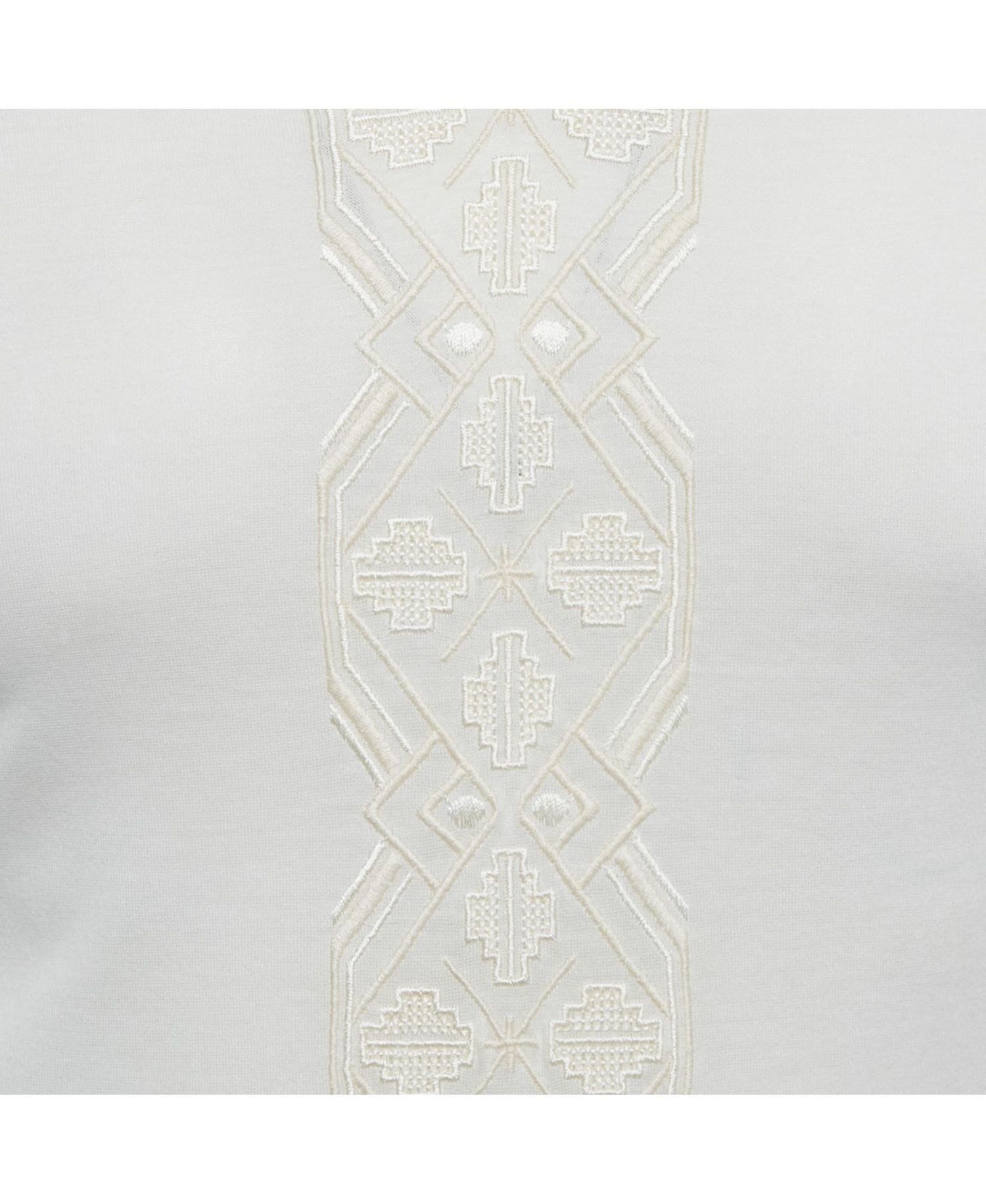 Men's Embroidered Jersey V-Neck T-Shirt