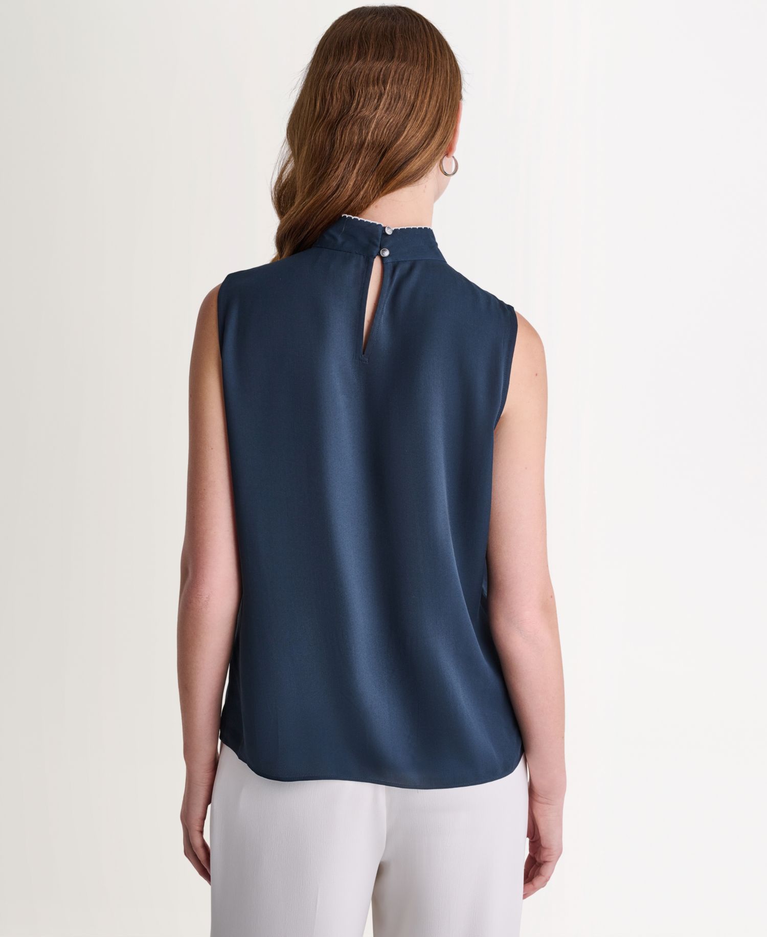 Women's Sleeveless Tie-Neck Top