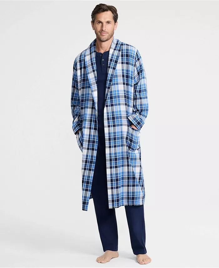 Men's Flannel Robe - thumbnail 8