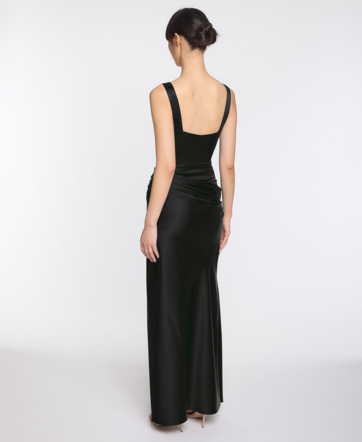 Women's Strappy Bustier Corset Detail Gown