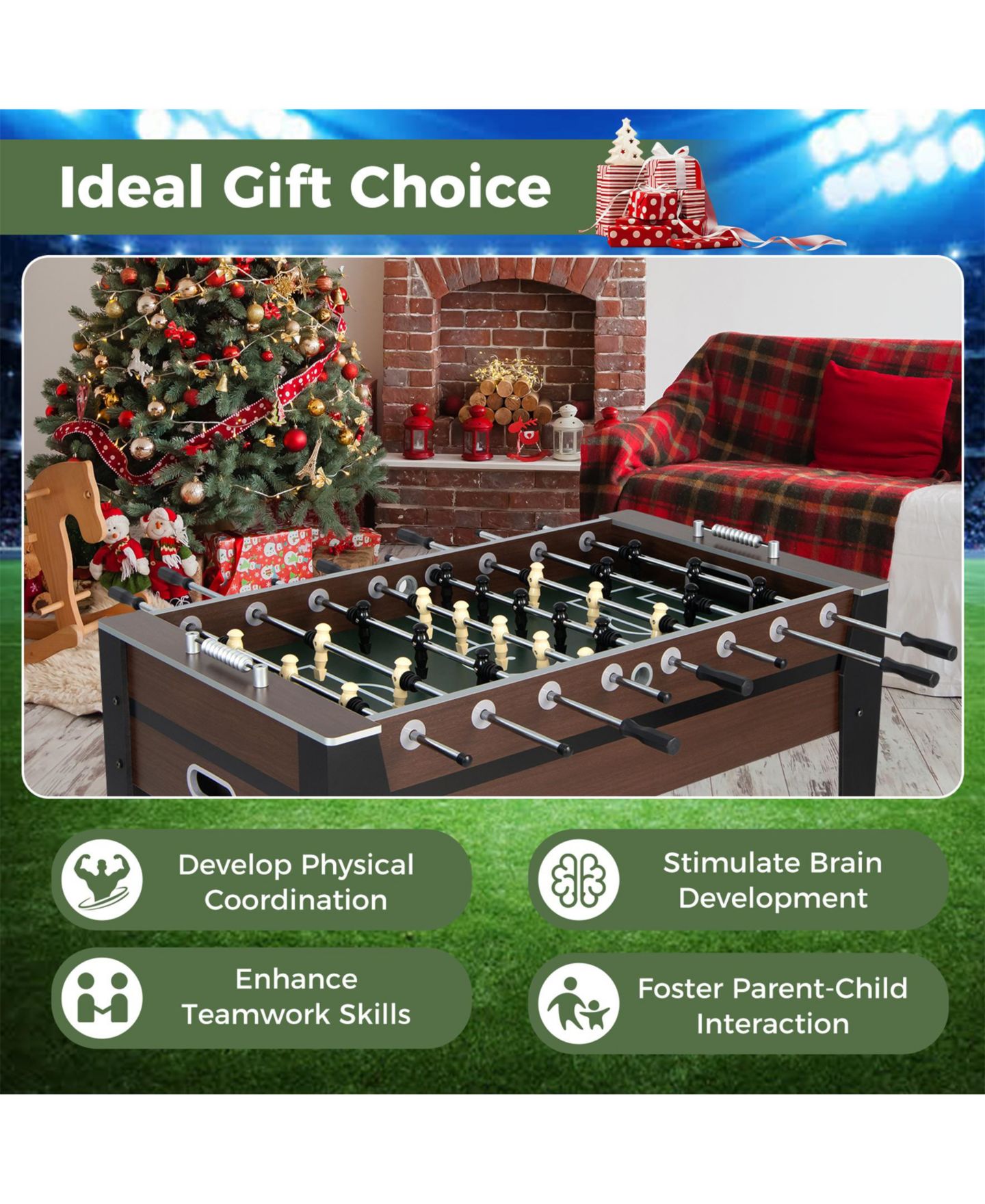 Детская игрушка SUGIFT 54 Inch Indoor Competition Game Soccer Table, цвет: Коричневый — фото 4