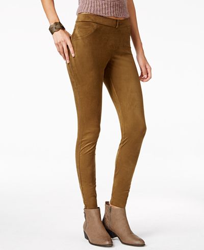 Hue Faux Microsuede Leggings