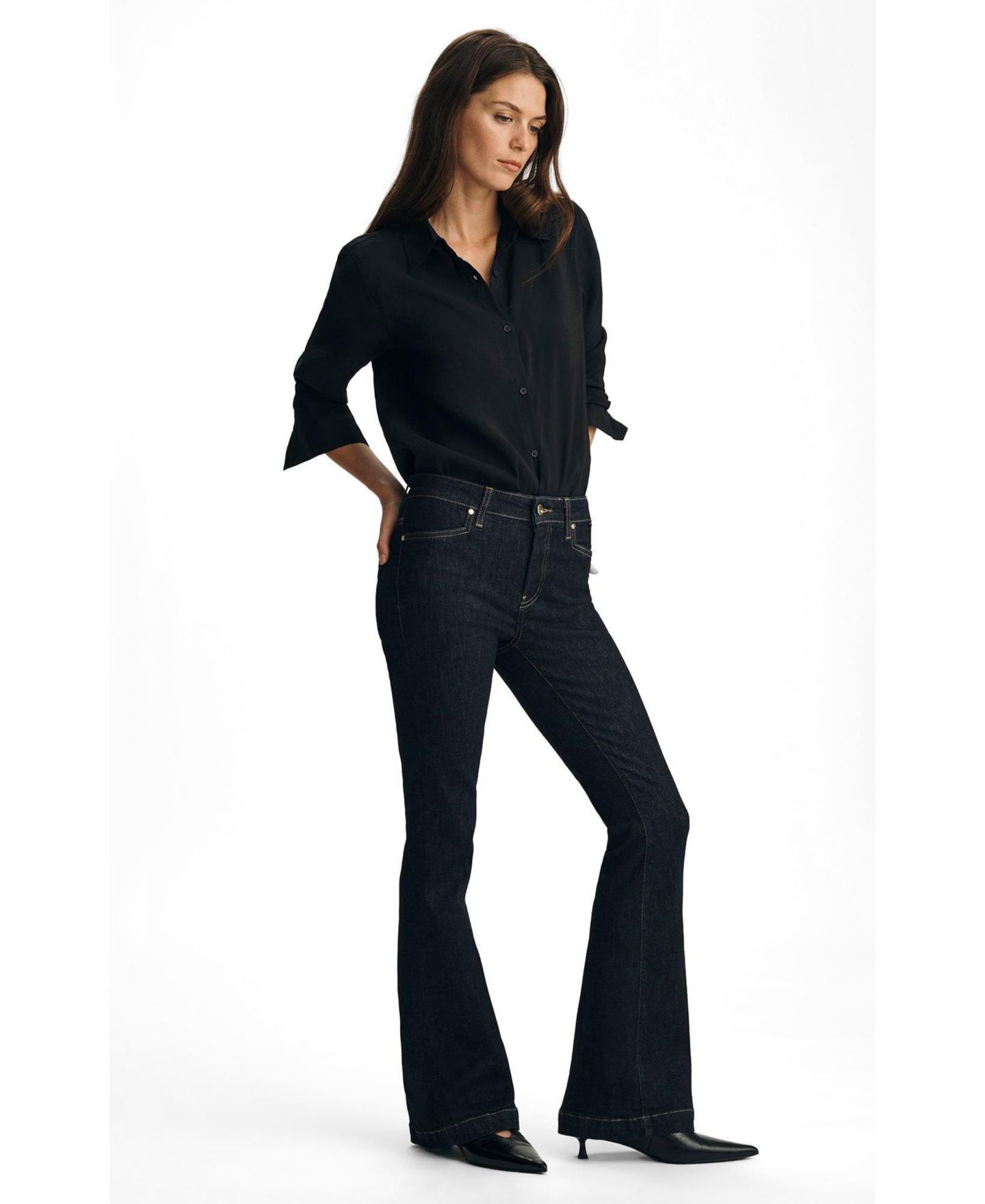 Женские джинсы Mavi Jeans Sydney High Rise Flare, цвет: Тёмный синий — фото 2