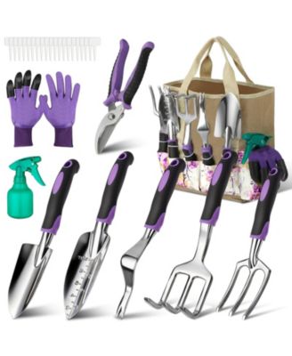 Garden Tools Set Stainless Steel Kit With Tote Bag Rubber Handle Gift For Women Beginners Succulent Home