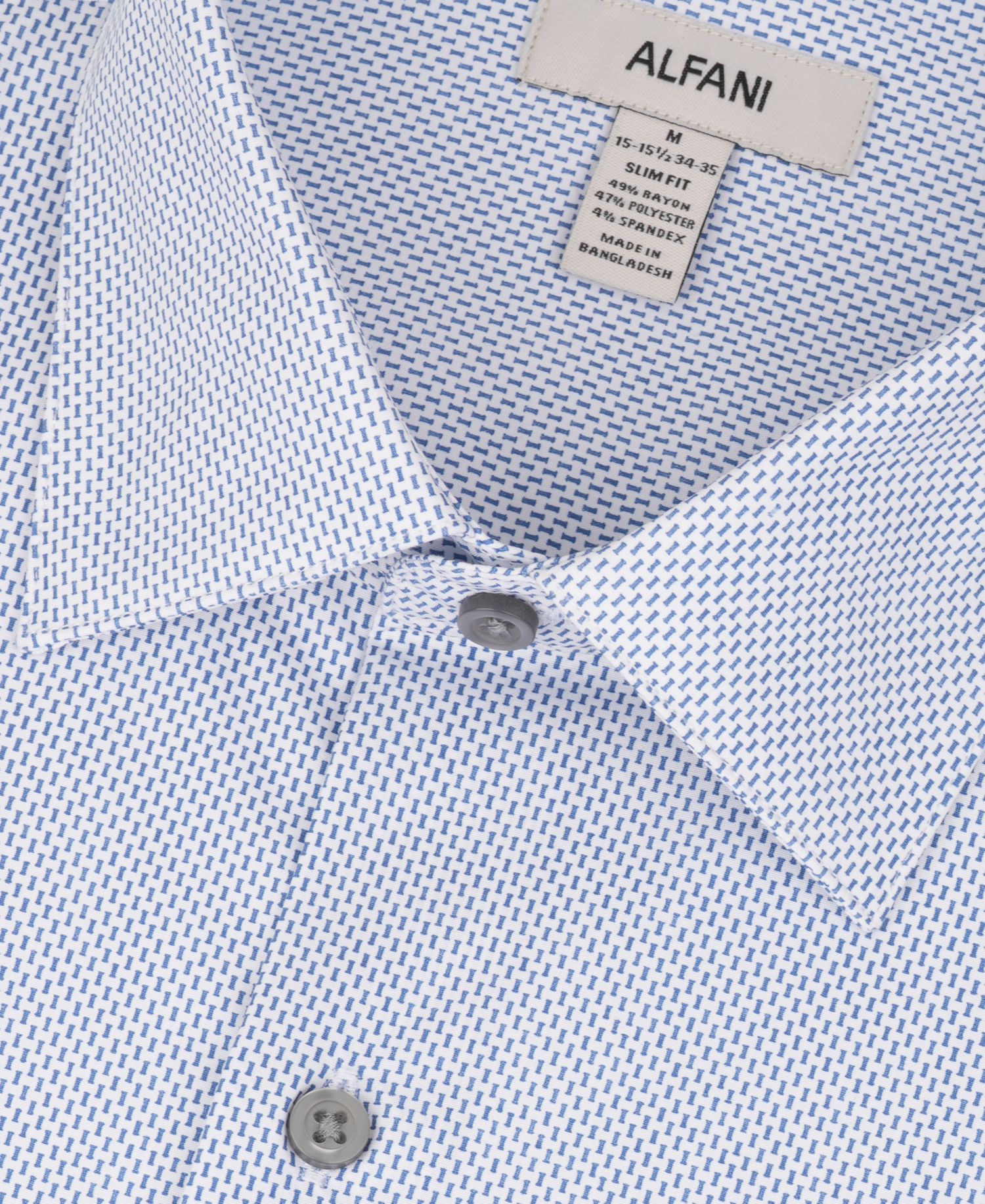 Men's Slim-Fit Spread Collar Dress Shirt