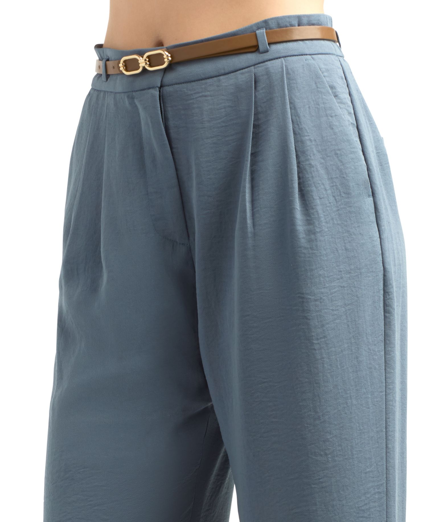 Juniors' Pleated Wide-Leg Pants