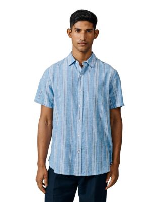 Men's Austin Cotton Linen Short Sleeved Shirt
