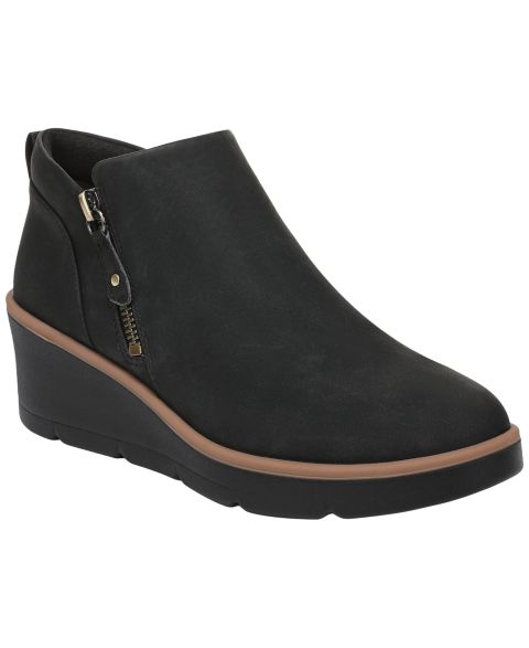 Женские ботинки Dr. Scholl's Lizzie Cloud Zip Short Booties, цвет: Чёрная искусственная кожа