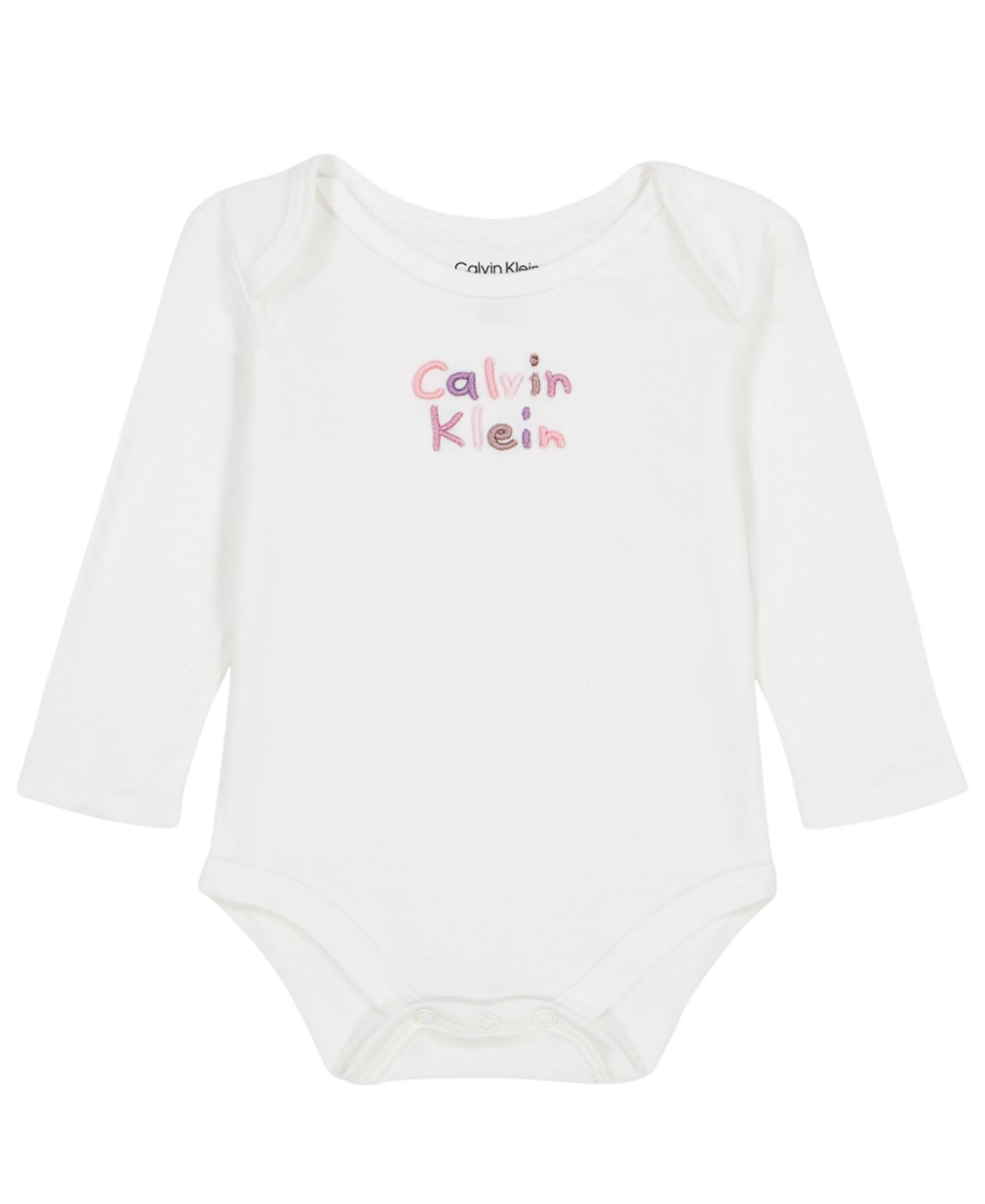 Детский комплект Calvin Klein для девочки: куртка с капюшоном, боди и брюки, цвет: Розовый / Белый — фото 3