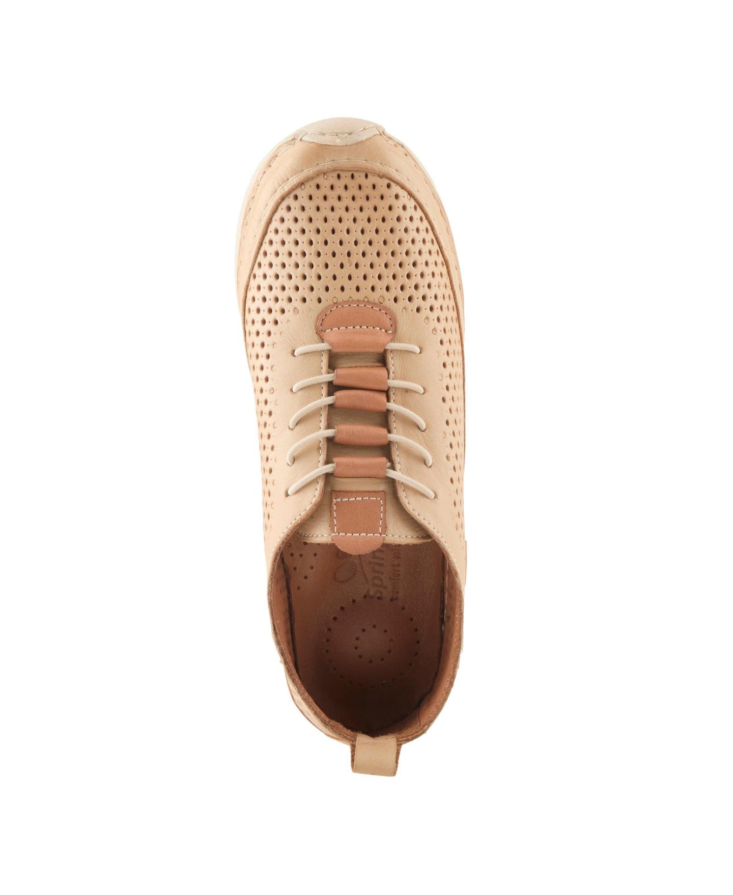 Женские кроссовки Spring Step Breen Slip-On Sneakers with Perforated Leather, цвет: Бежевый — фото 4