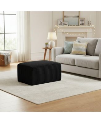 L-Shaped Cloud Sectional Sofa with Ottoman