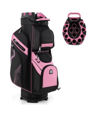 Golf Cart Bag Molded Lock Top Golf Bag with 14-Way Full Length Dividers 11 Pockets