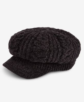Women's Slouchy Chenille Cable-Knit Cabbie Hat