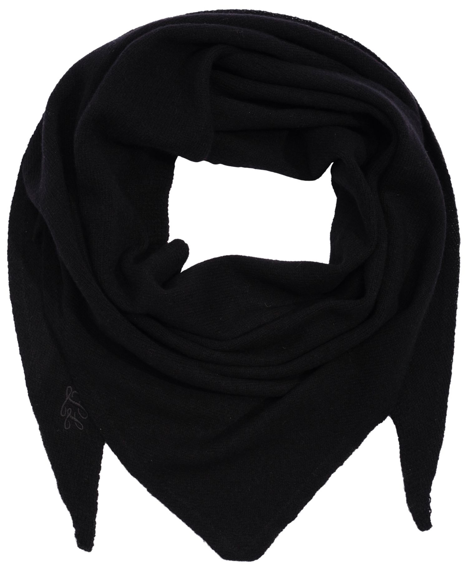 Wool Knit Triangle Scarf