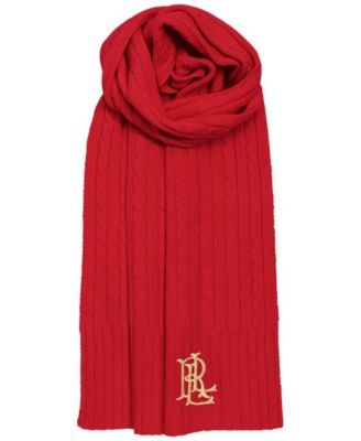Core Cable Logo Cable Knit Scarf