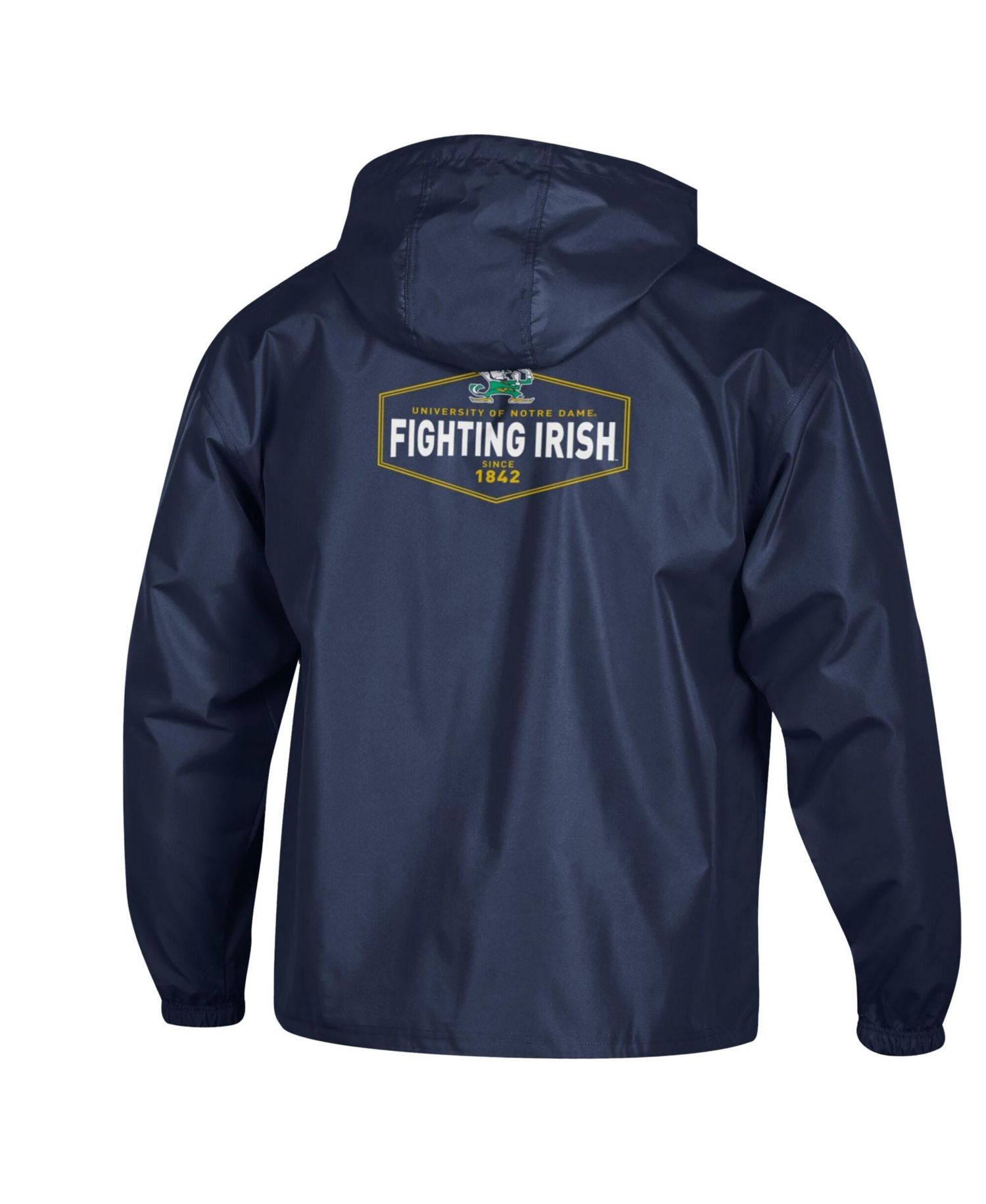 Men's Navy Notre Dame Fighting Irish Delay Packable Half-Zip Jacket