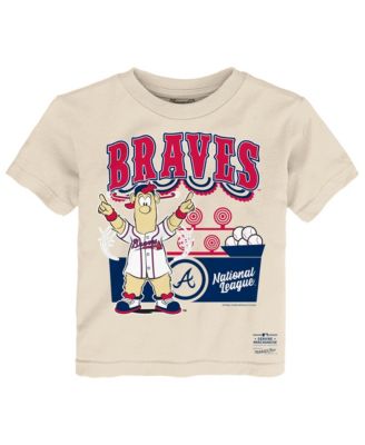 Toddler Cream Atlanta Braves Step Back Up T-Shirt