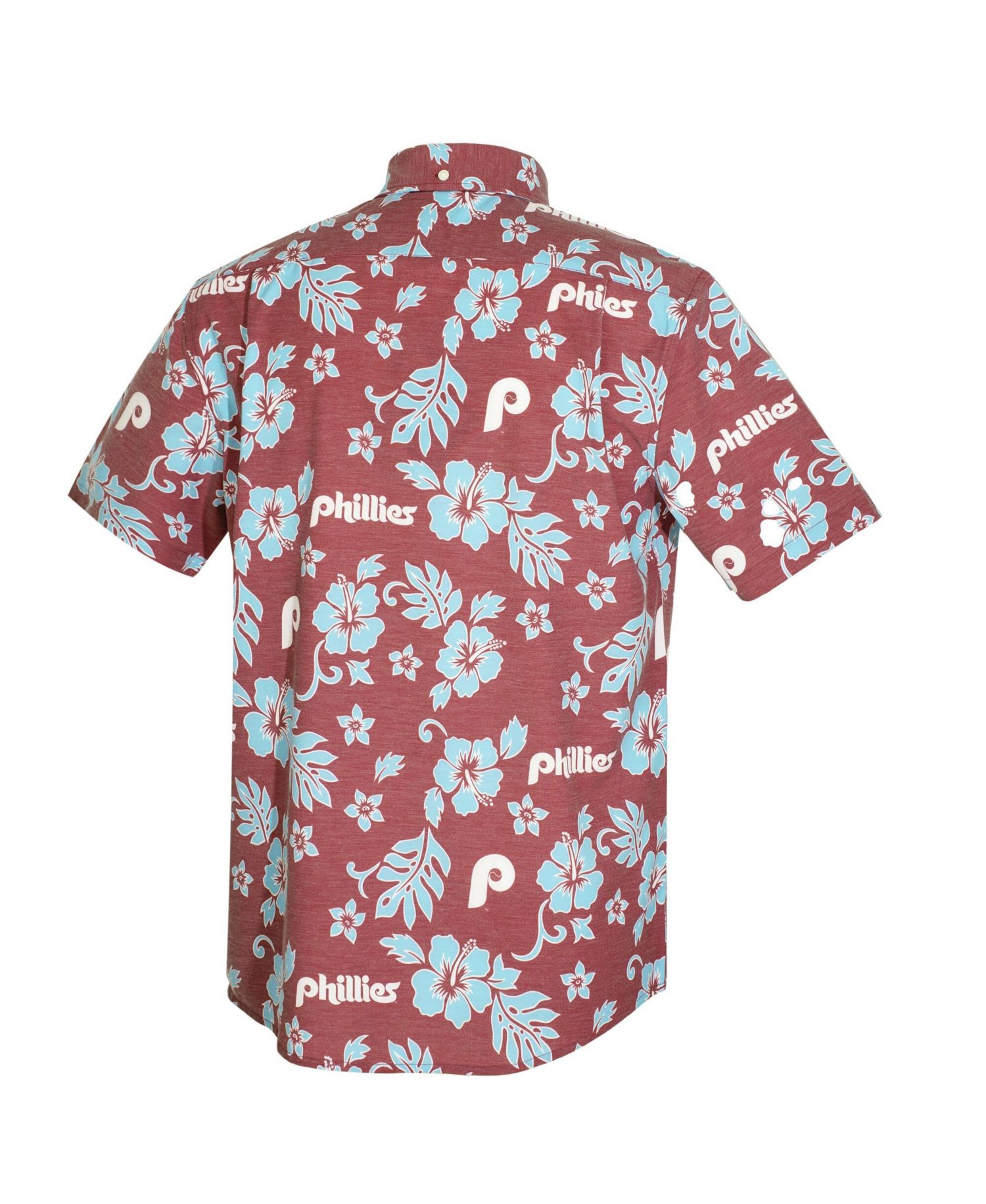 Men's Maroon Philadelphia Phillies Cooperstown Kekai Performance Button-Down Tri-Blend Shirt
