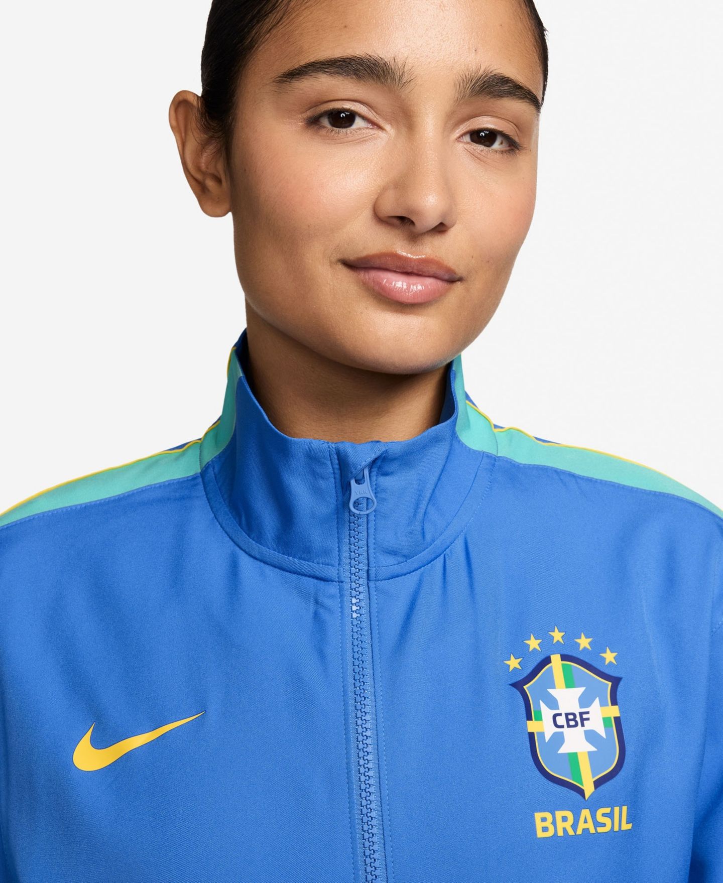 Женские комплекты Nike Blue/Green Brazil National Team 2026 Strike Dri-FIT Tracksuit — фото 4