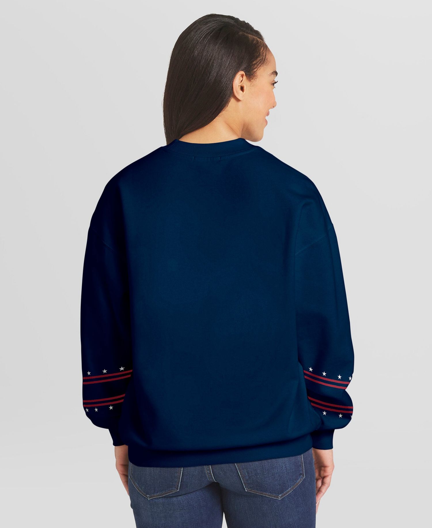 Women's Navy Chicago Cubs Americana Heavyweight Fleece Sweatshirt