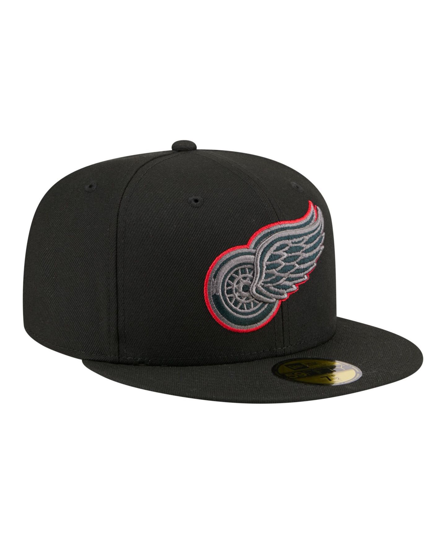 Мужская кепка New Era Black Detroit Red Wings Color Pop 59FIFTY Fitted Hat — фото 4