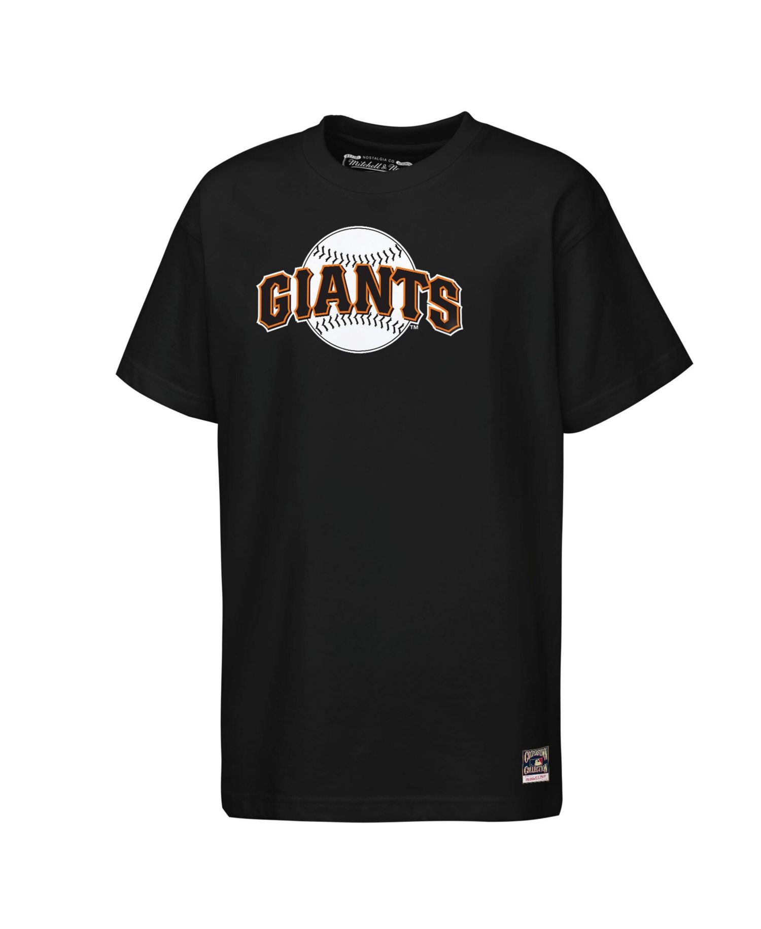 Big Boys and Girls Black San Francisco Giants Cooperstown Concession T-Shirt