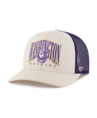 Men's Natural Washington Huskies Drawbridge Trucker Adjustable Hat