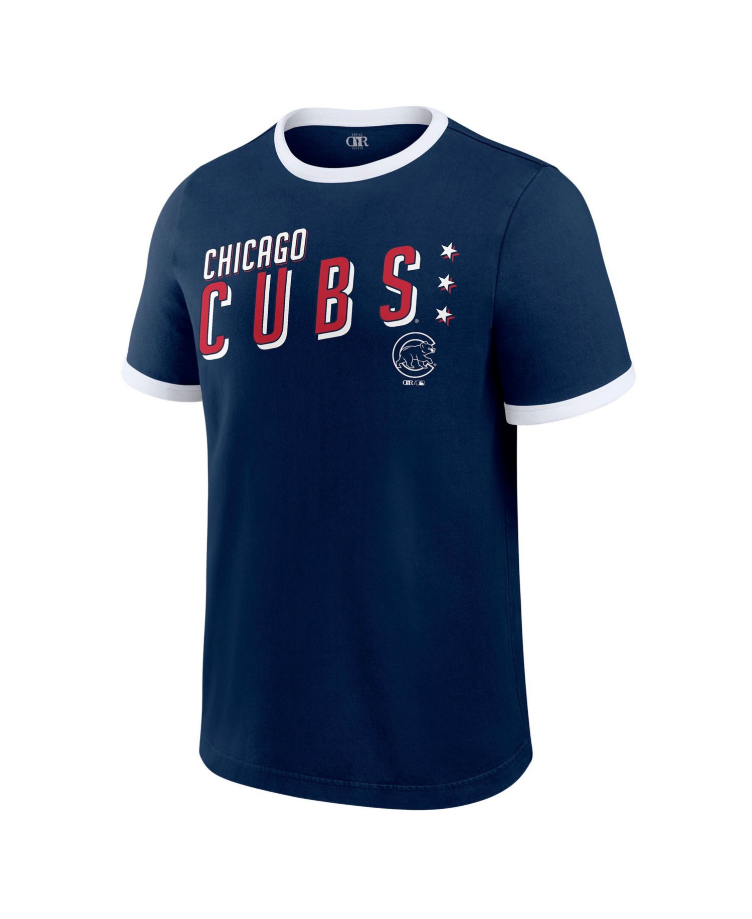 Men's Navy Chicago Cubs Americana Washed Ringer T-Shirt