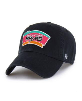 Men's Black San Antonio Spurs Hardwood Classics Clean Up Adjustable Hat
