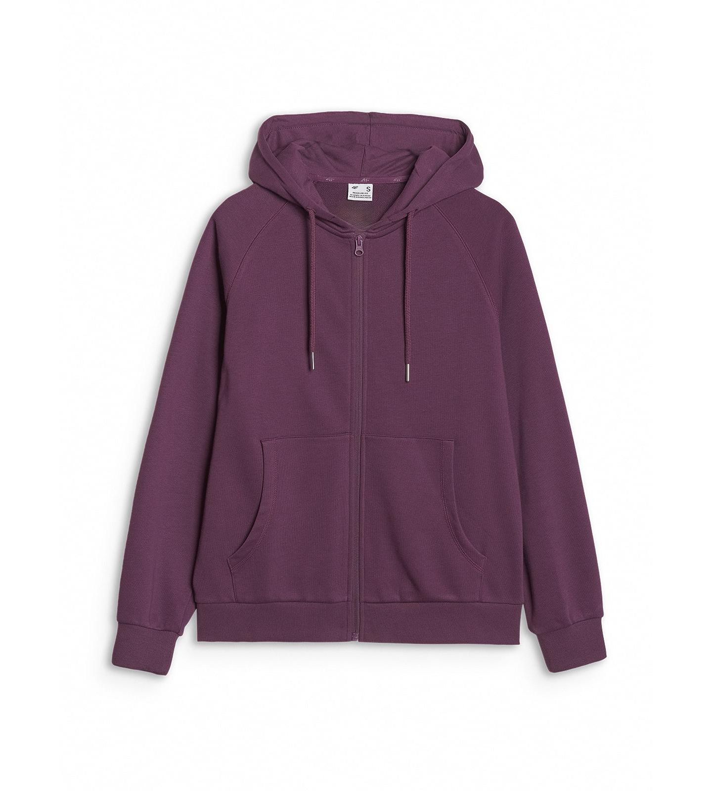 Женское худи 4F Zip-Up Hooded, цвет: Тёмный фиолетовый — фото 7
