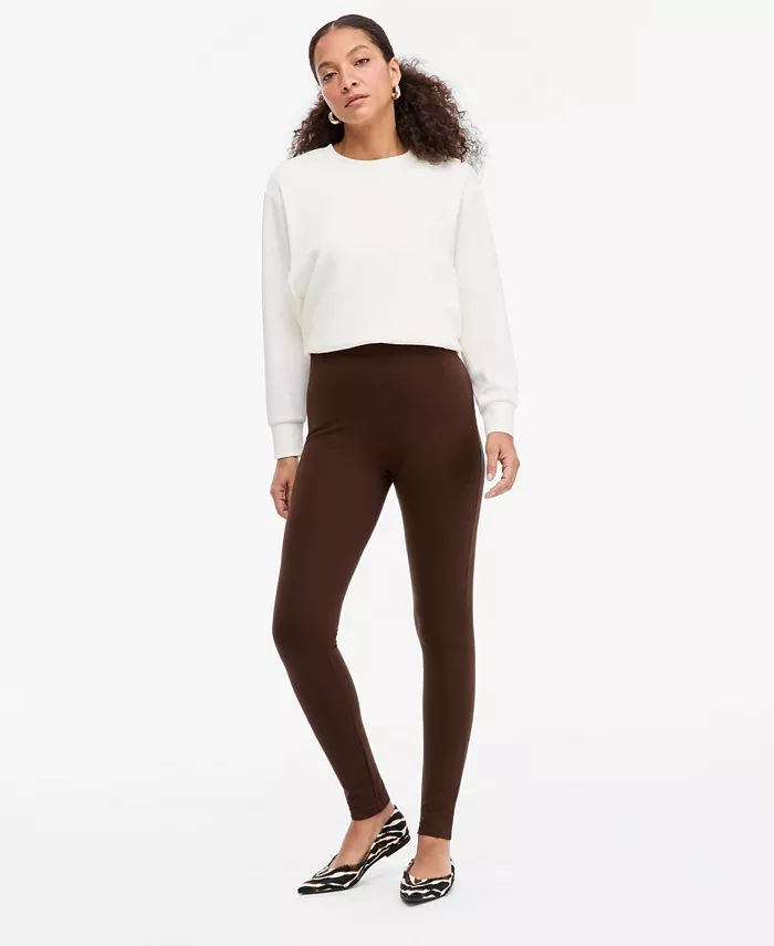Women's High-Rise Ponte-Knit Leggings - thumbnail 5