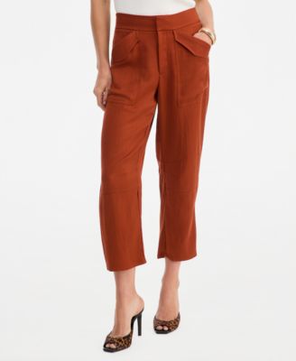 Women's High-Rise Cropped Barrel Pants