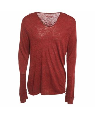 Men's Pre-Owned Zadig and Voltaire Red Jersey Monastir Overdyed T-Shirt