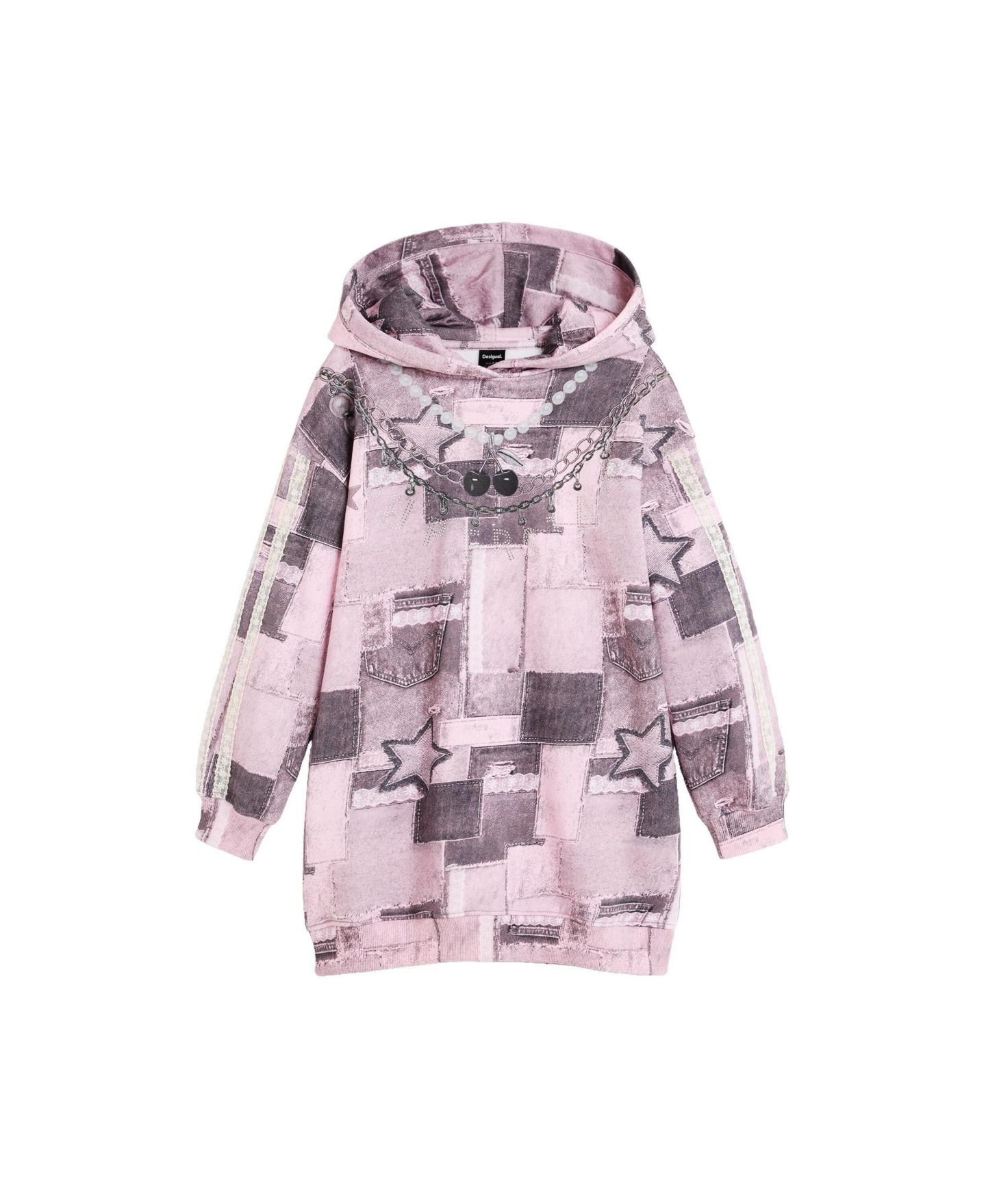 Платье Desigual Star sweatshirt dress для девочек, цвет: Красный — фото 1