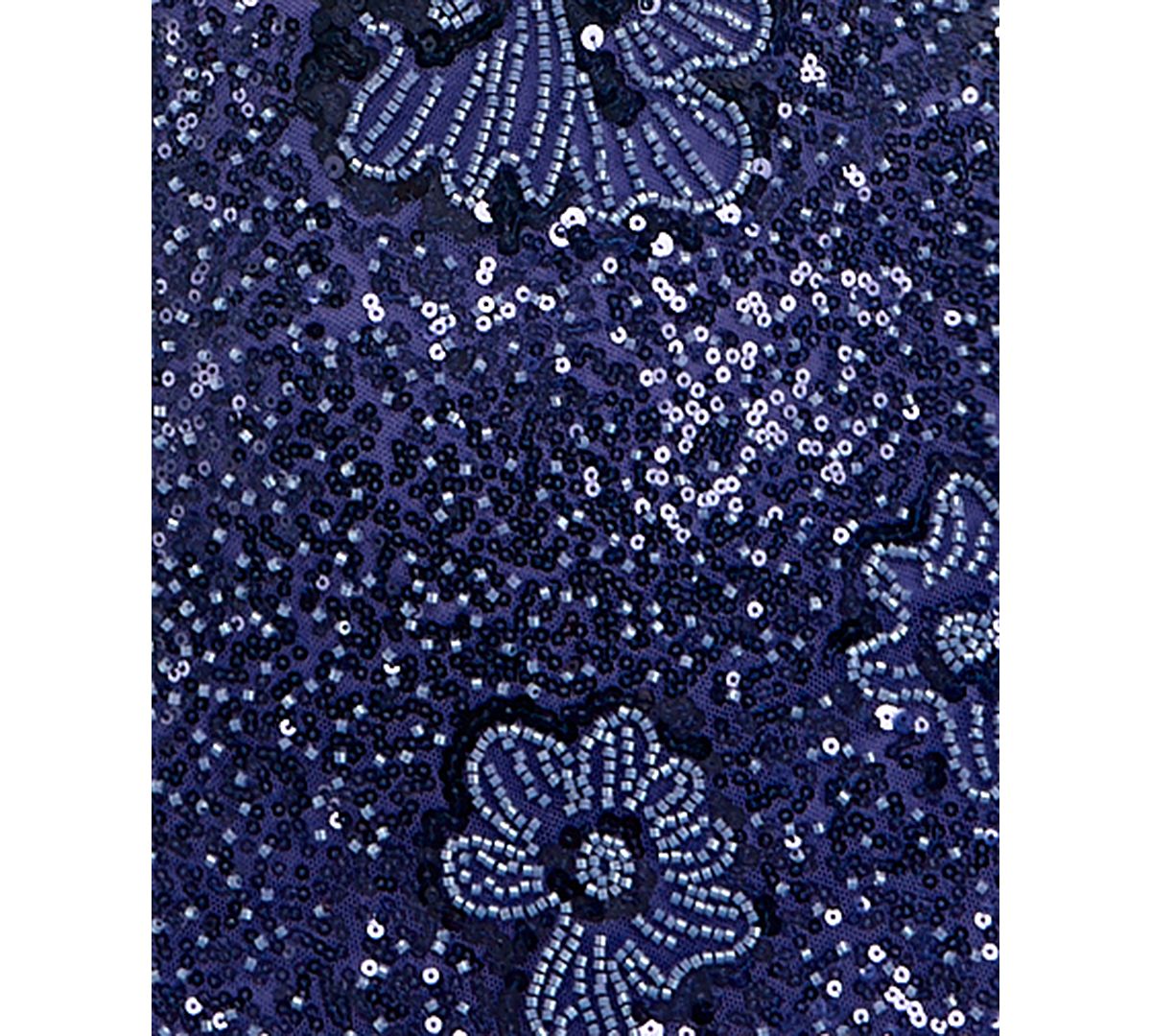 SENI & CADE Juniors' Flower Beaded Mesh Short Slim Dress view 6 — MAYCSS fashion products